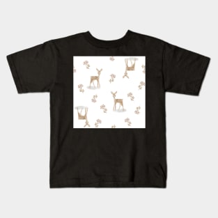 Fawn and Flowers Kids T-Shirt